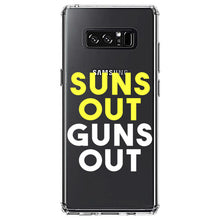 DistinctInk® Clear Shockproof Hybrid Case for Apple iPhone / Samsung Galaxy / Google Pixel - Suns Out, Guns Out