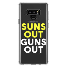 DistinctInk® Clear Shockproof Hybrid Case for Apple iPhone / Samsung Galaxy / Google Pixel - Suns Out, Guns Out
