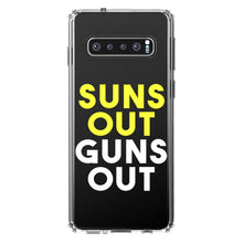 DistinctInk® Clear Shockproof Hybrid Case for Apple iPhone / Samsung Galaxy / Google Pixel - Suns Out, Guns Out