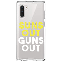 DistinctInk® Clear Shockproof Hybrid Case for Apple iPhone / Samsung Galaxy / Google Pixel - Suns Out, Guns Out