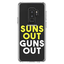 DistinctInk® Clear Shockproof Hybrid Case for Apple iPhone / Samsung Galaxy / Google Pixel - Suns Out, Guns Out