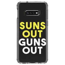 DistinctInk® Clear Shockproof Hybrid Case for Apple iPhone / Samsung Galaxy / Google Pixel - Suns Out, Guns Out