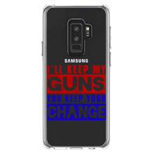 DistinctInk® Clear Shockproof Hybrid Case for Apple iPhone / Samsung Galaxy / Google Pixel - I'll Keep My Guns, You Keep Your Change