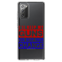 DistinctInk® Clear Shockproof Hybrid Case for Apple iPhone / Samsung Galaxy / Google Pixel - I'll Keep My Guns, You Keep Your Change