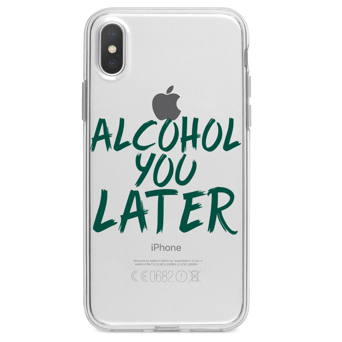 Alcohol You Later Clear Shockproof iPhone Case, view 2