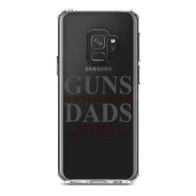 DistinctInk® Clear Shockproof Hybrid Case for Apple iPhone / Samsung Galaxy / Google Pixel - Guns Don't Kill People, Dads with Pretty Daughters