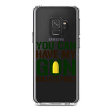 DistinctInk® Clear Shockproof Hybrid Case for Apple iPhone / Samsung Galaxy / Google Pixel - You Can Have My Gun.  Bullets First