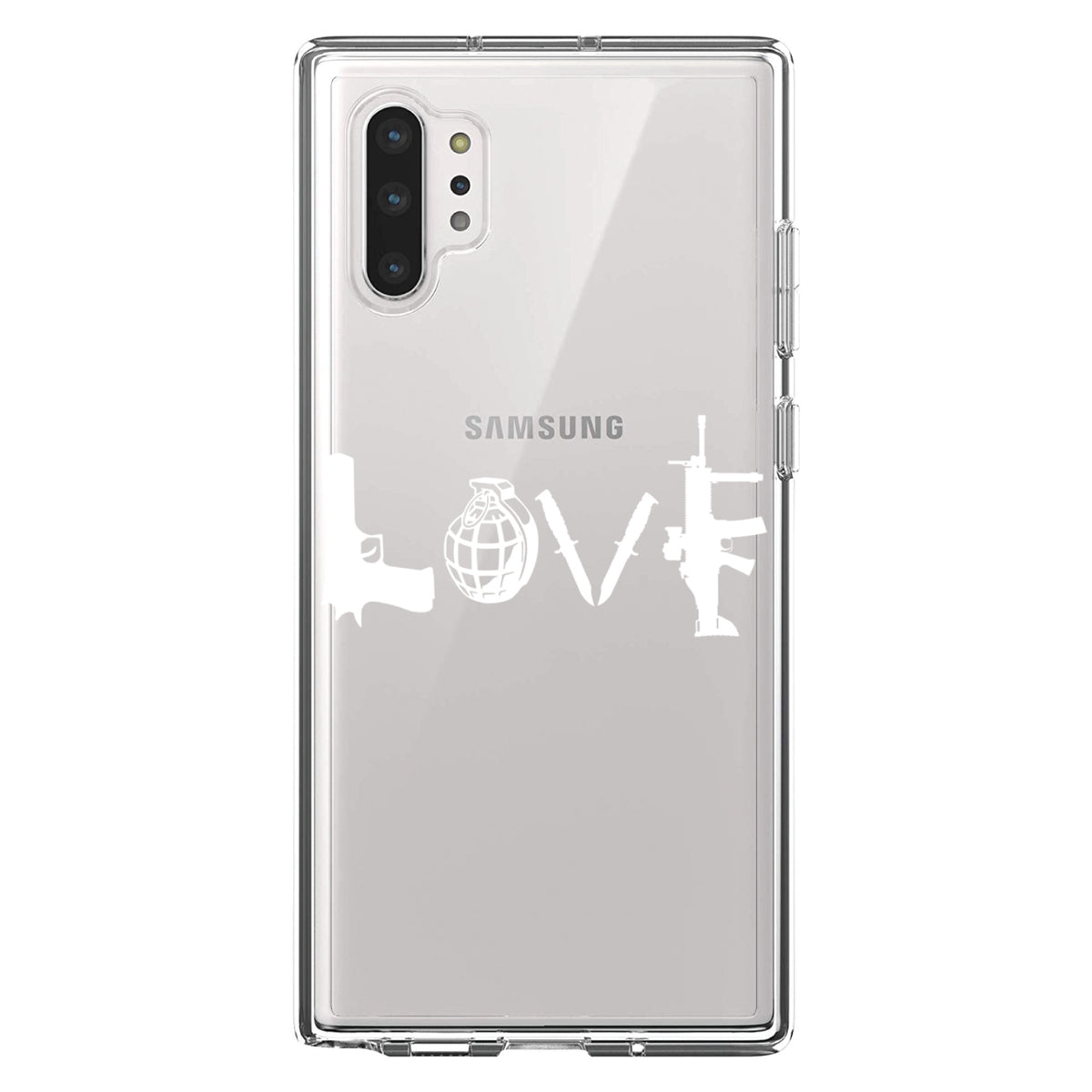 Love Guns Clear Shockproof iPhone Case, view 10