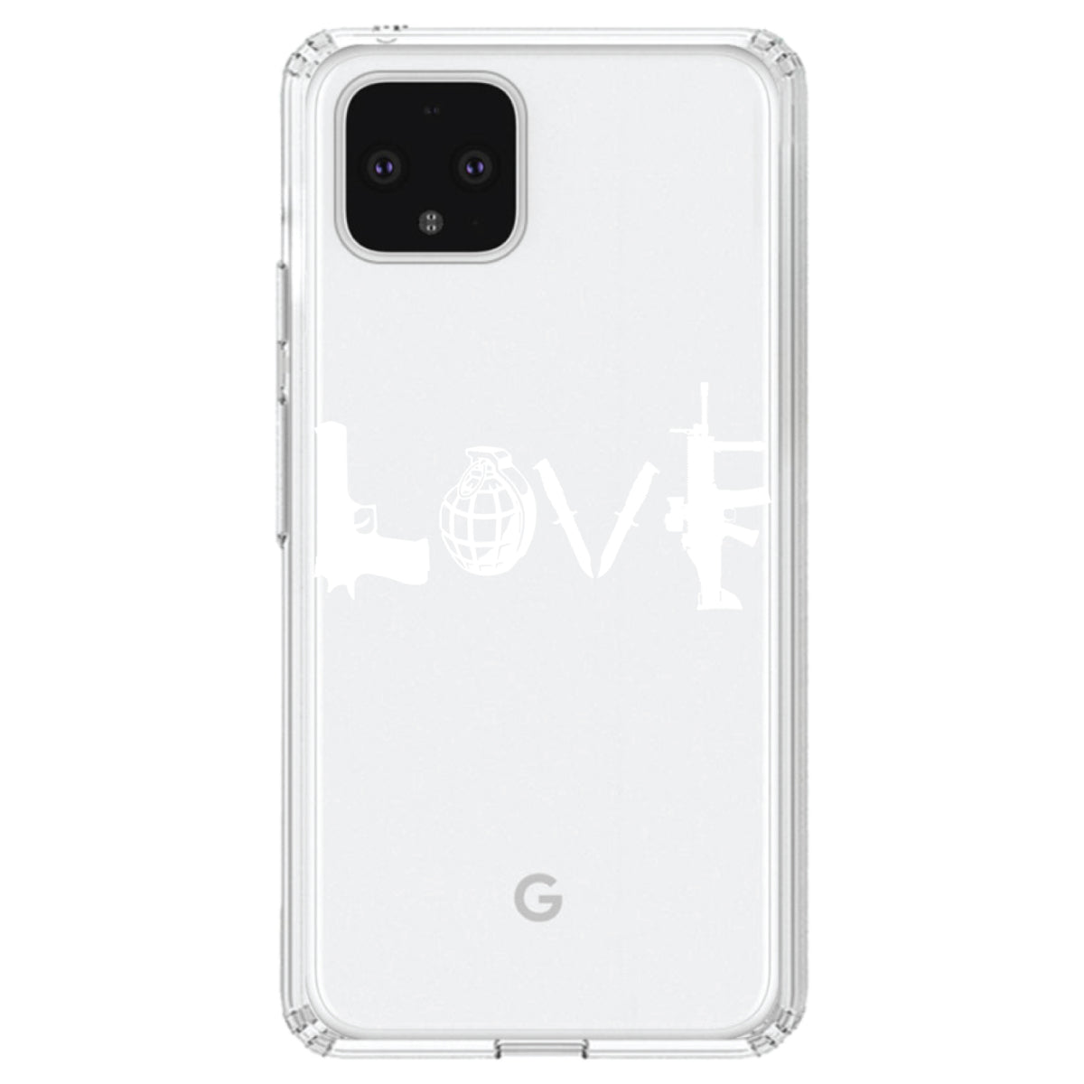 Love Guns Clear Shockproof iPhone Case, view 23