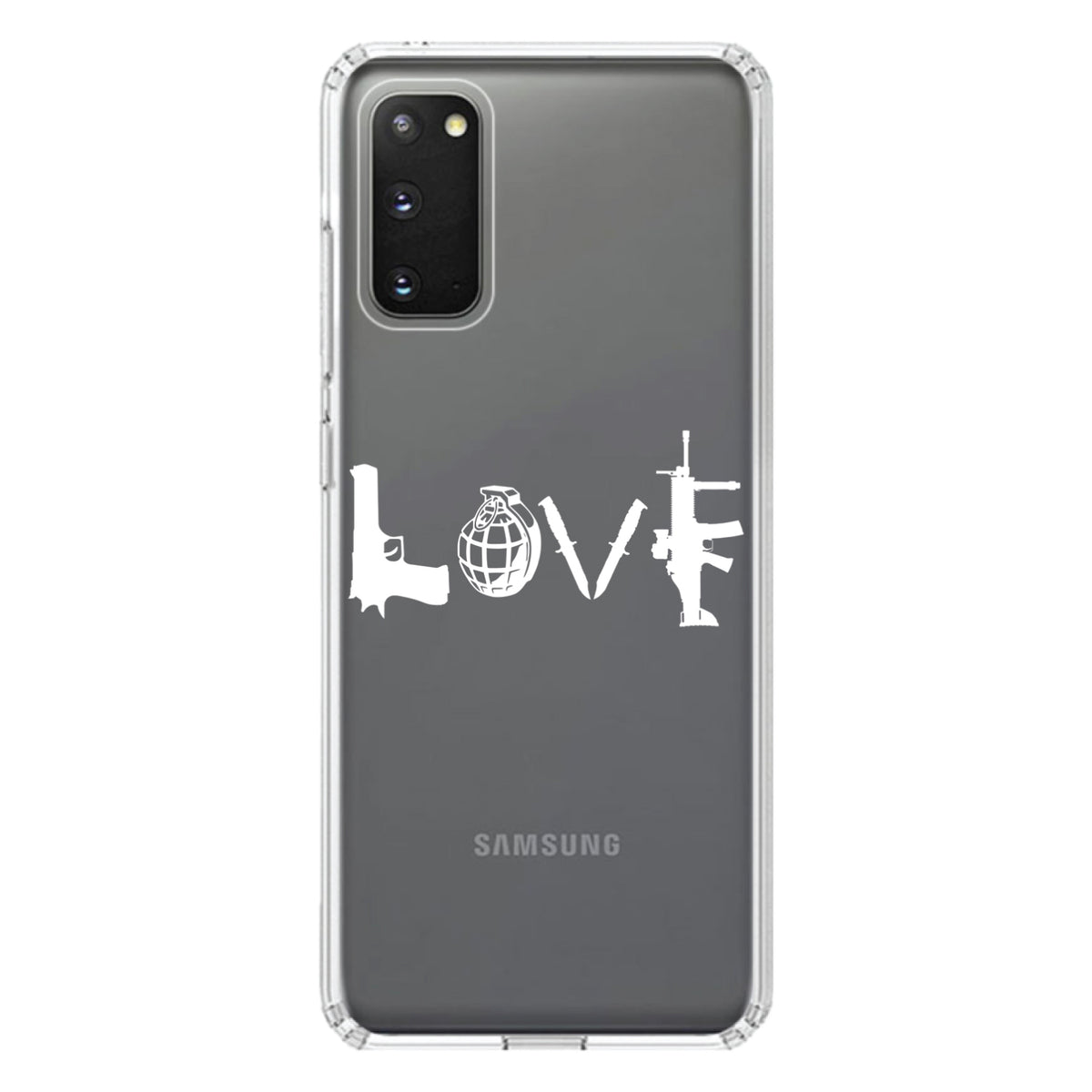 Love Guns Clear Shockproof iPhone Case, view 13