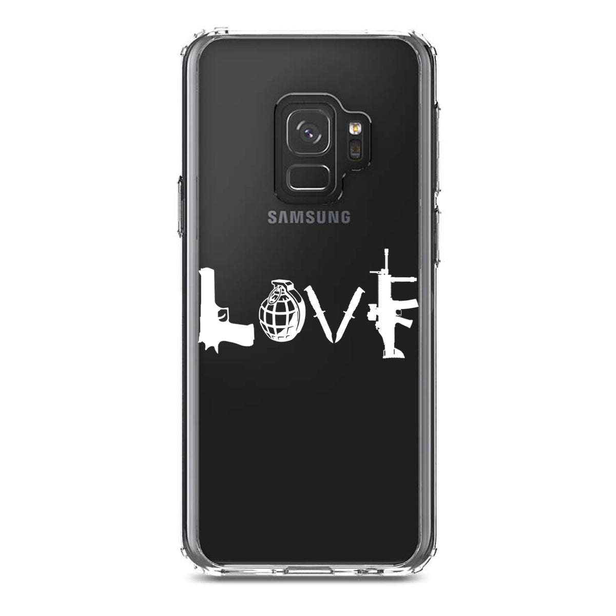 Love Guns Clear Shockproof iPhone Case, view 19