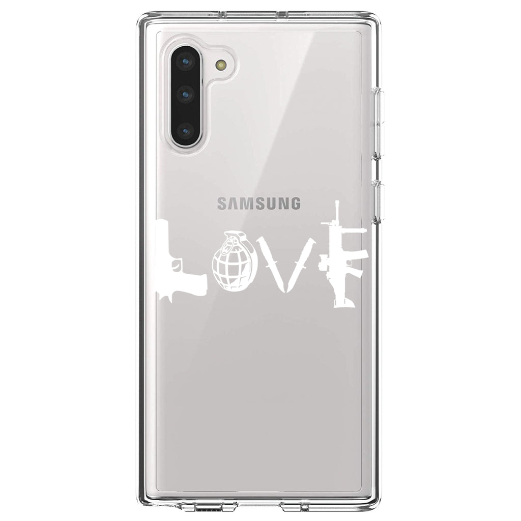 Love Guns Clear Shockproof iPhone Case, view 9