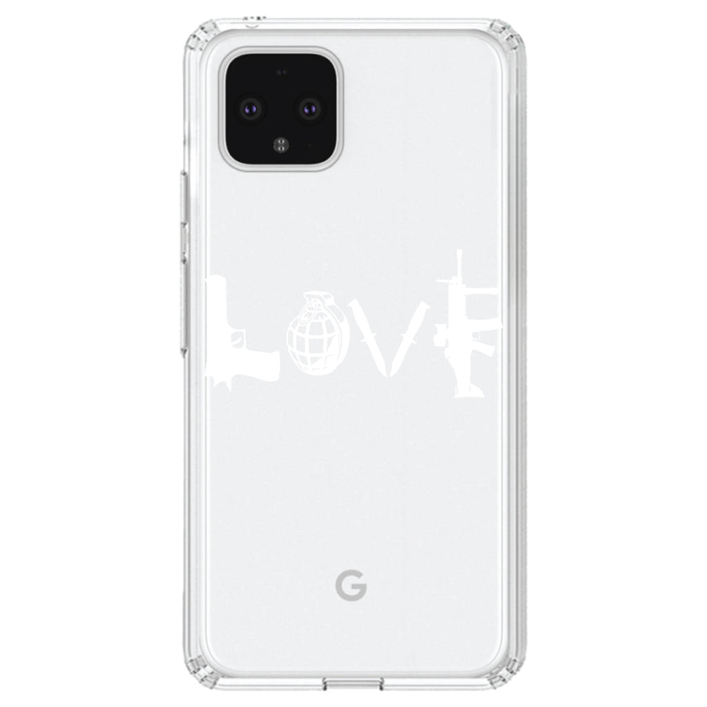 Love Guns Clear Shockproof iPhone Case, view 24