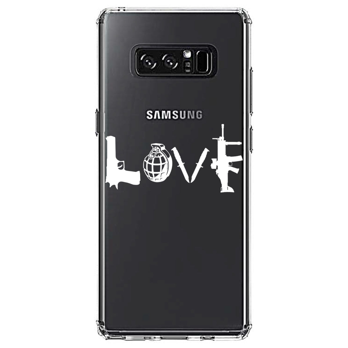 Love Guns Clear Shockproof iPhone Case, view 12