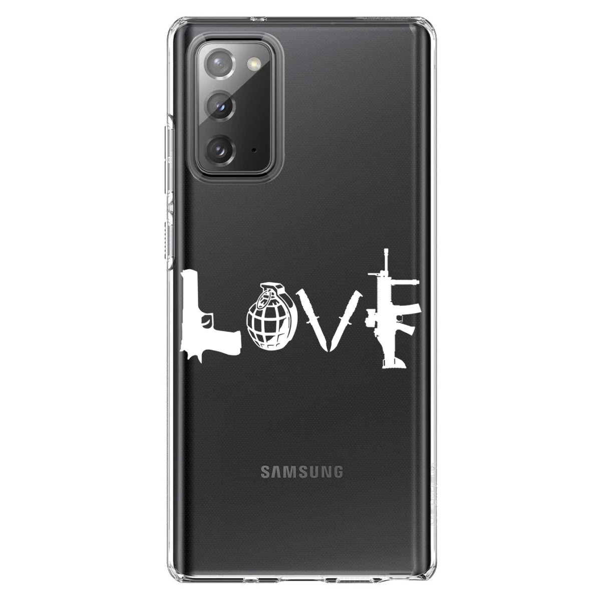 Love Guns Clear Shockproof iPhone Case, view 8