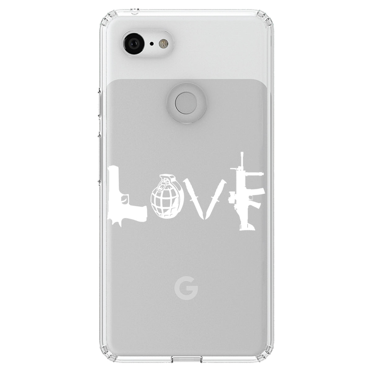 Love Guns Clear Shockproof iPhone Case, view 22