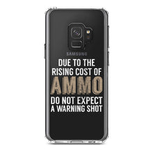 DistinctInk® Clear Shockproof Hybrid Case for Apple iPhone / Samsung Galaxy / Google Pixel - Rising Cost of Ammo Don't Expect Warning Shot