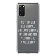 DistinctInk® Clear Shockproof Hybrid Case for Apple iPhone / Samsung Galaxy / Google Pixel - According to Chemistry Alcohol is a Solution