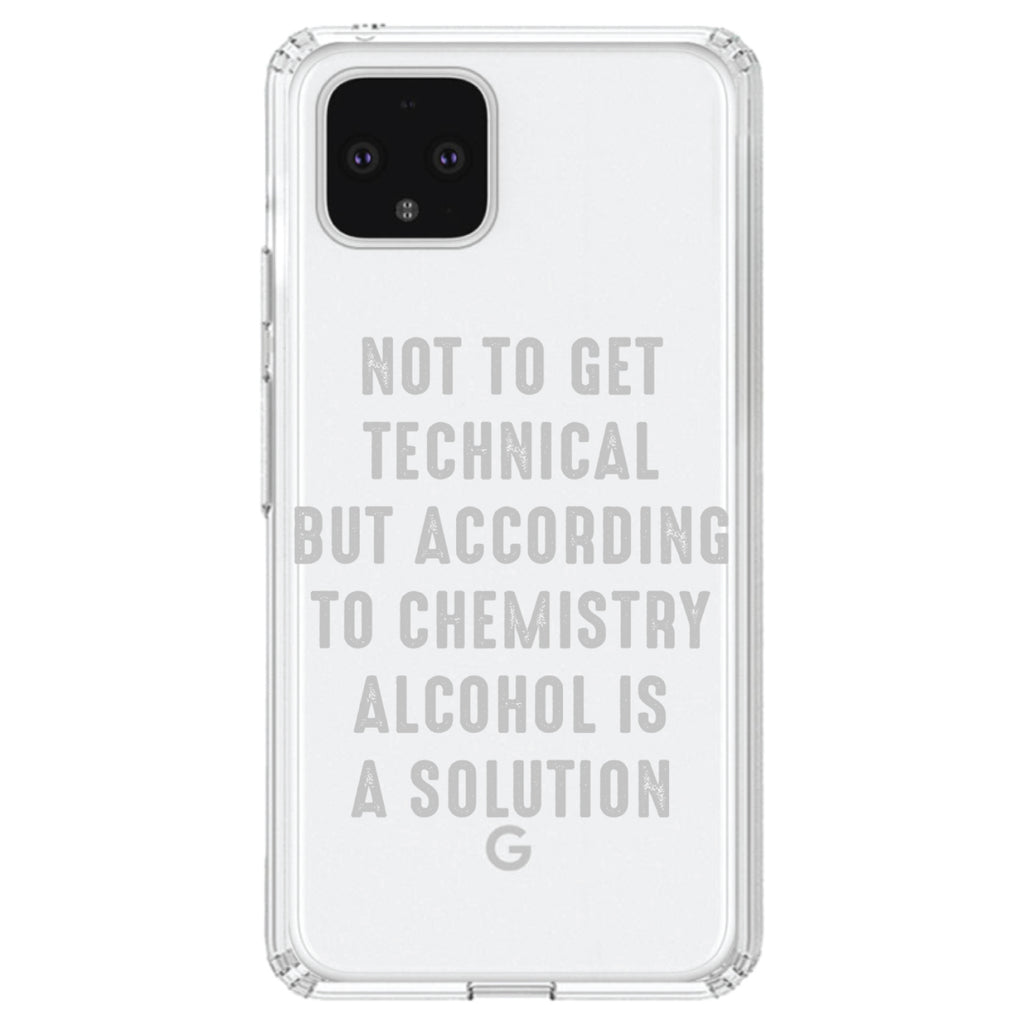 According to Chemistry Alcohol is a Solution Clear Shockproof iPhone Case, view 23