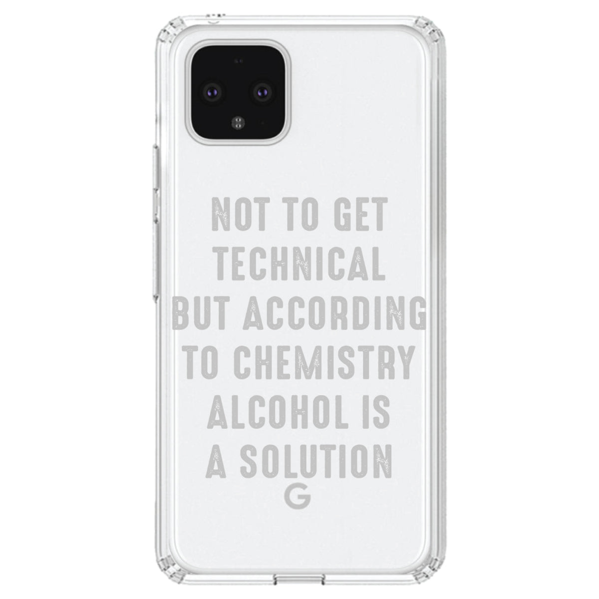 According to Chemistry Alcohol is a Solution Clear Shockproof iPhone Case, view 23
