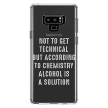 DistinctInk® Clear Shockproof Hybrid Case for Apple iPhone / Samsung Galaxy / Google Pixel - According to Chemistry Alcohol is a Solution