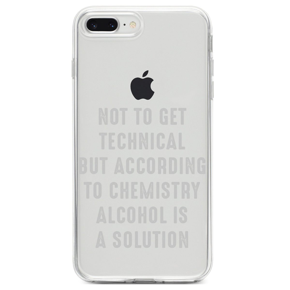According to Chemistry Alcohol is a Solution Clear Shockproof iPhone Case, view 6