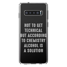 DistinctInk® Clear Shockproof Hybrid Case for Apple iPhone / Samsung Galaxy / Google Pixel - According to Chemistry Alcohol is a Solution