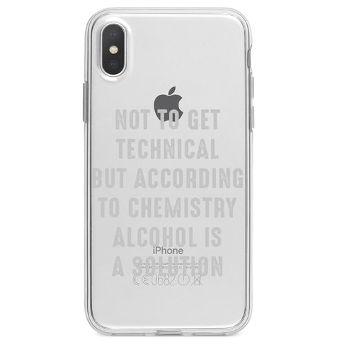 According to Chemistry Alcohol is a Solution Clear Shockproof iPhone Case, view 2