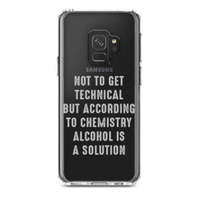 DistinctInk® Clear Shockproof Hybrid Case for Apple iPhone / Samsung Galaxy / Google Pixel - According to Chemistry Alcohol is a Solution