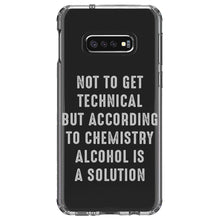 DistinctInk® Clear Shockproof Hybrid Case for Apple iPhone / Samsung Galaxy / Google Pixel - According to Chemistry Alcohol is a Solution
