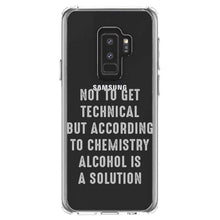 DistinctInk® Clear Shockproof Hybrid Case for Apple iPhone / Samsung Galaxy / Google Pixel - According to Chemistry Alcohol is a Solution