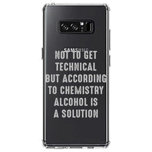 DistinctInk® Clear Shockproof Hybrid Case for Apple iPhone / Samsung Galaxy / Google Pixel - According to Chemistry Alcohol is a Solution