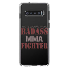 DistinctInk® Clear Shockproof Hybrid Case for Apple iPhone / Samsung Galaxy / Google Pixel - You're Looking at One Badass MMA Fighter