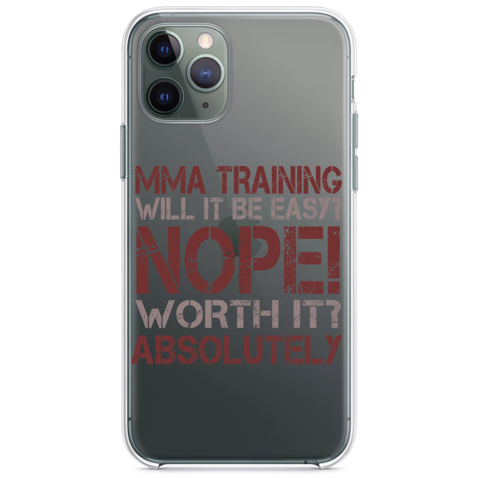 DistinctInk® Clear Shockproof Hybrid Case for Apple iPhone / Samsung Galaxy / Google Pixel - MMA Training Easy?  Nope!  Worth It!