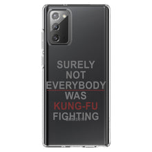 DistinctInk® Clear Shockproof Hybrid Case for Apple iPhone / Samsung Galaxy / Google Pixel - Surely Not Everybody Was Kung Fu Fighting