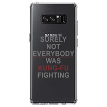 DistinctInk® Clear Shockproof Hybrid Case for Apple iPhone / Samsung Galaxy / Google Pixel - Surely Not Everybody Was Kung Fu Fighting