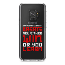 DistinctInk® Clear Shockproof Hybrid Case for Apple iPhone / Samsung Galaxy / Google Pixel - No Losing in Karate - Win Or Learn