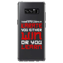 DistinctInk® Clear Shockproof Hybrid Case for Apple iPhone / Samsung Galaxy / Google Pixel - No Losing in Karate - Win Or Learn