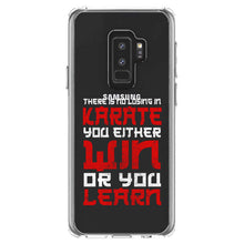 DistinctInk® Clear Shockproof Hybrid Case for Apple iPhone / Samsung Galaxy / Google Pixel - No Losing in Karate - Win Or Learn