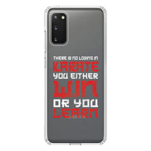 DistinctInk® Clear Shockproof Hybrid Case for Apple iPhone / Samsung Galaxy / Google Pixel - No Losing in Karate - Win Or Learn