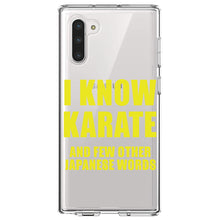DistinctInk® Clear Shockproof Hybrid Case for Apple iPhone / Samsung Galaxy / Google Pixel - I Know Karate And Few Other Japanese Words