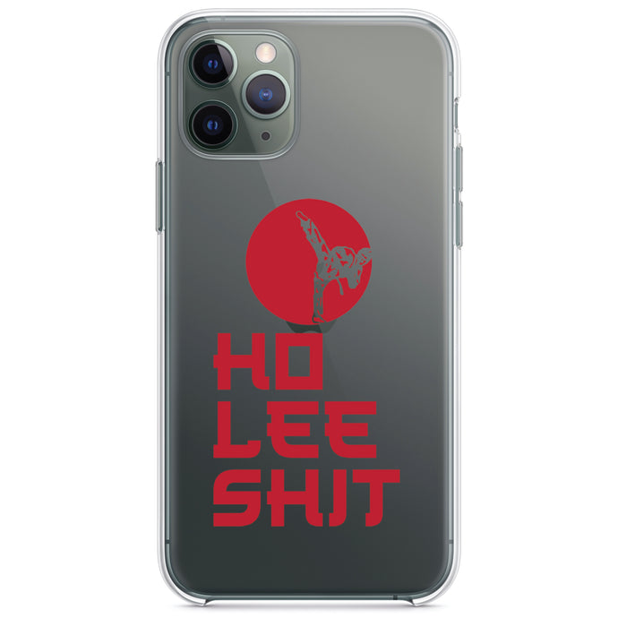 DistinctInk® Clear Shockproof Hybrid Case for Apple iPhone / Samsung Galaxy / Google Pixel - Ho Lee $hit