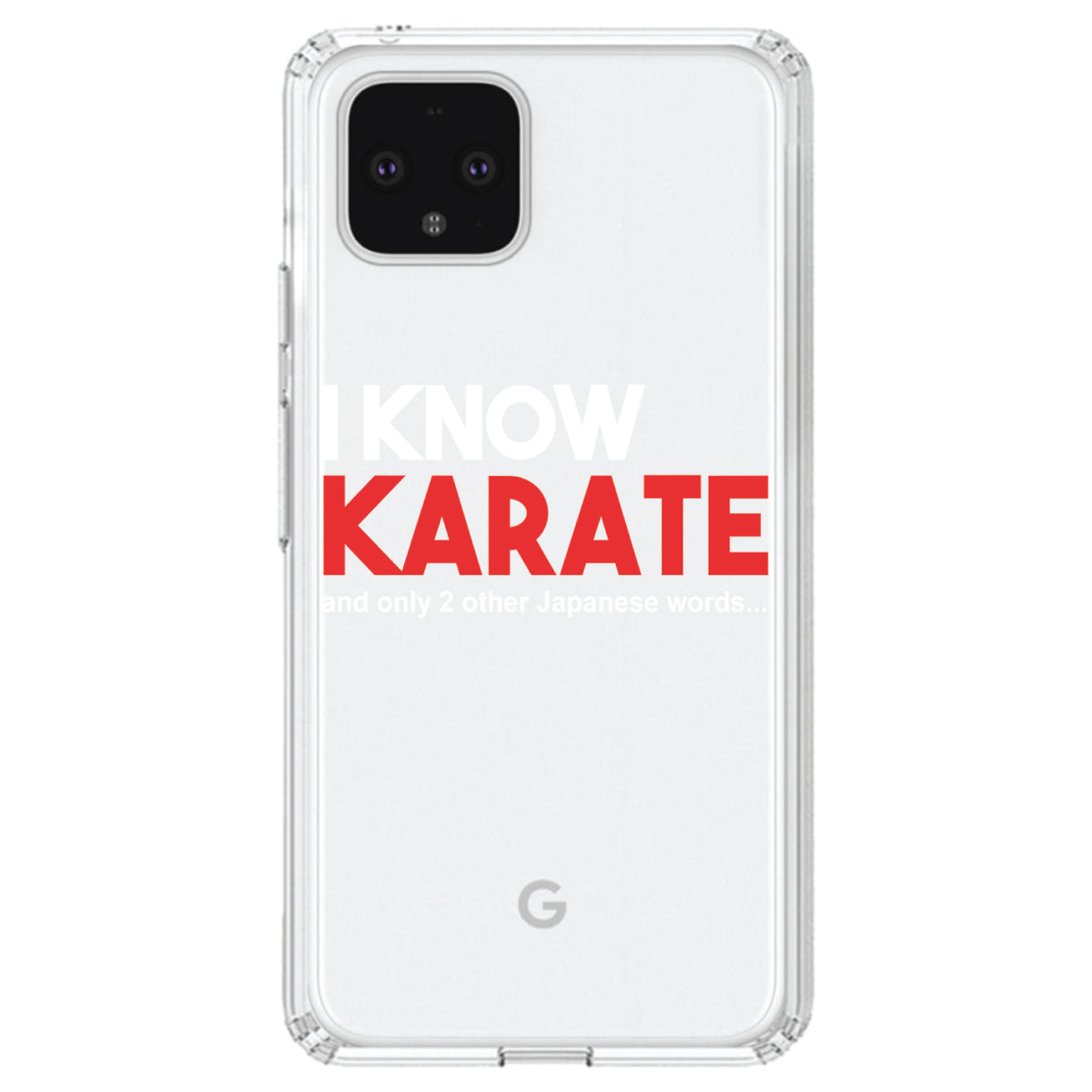 I Know Karate and Only 2 Other Japanese Words Clear Shockproof iPhone Case, view 23