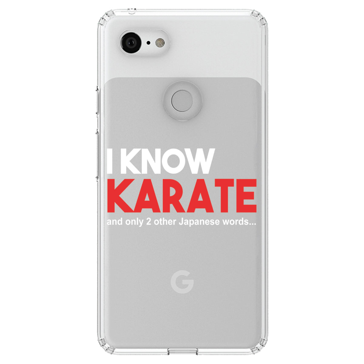 I Know Karate and Only 2 Other Japanese Words Clear Shockproof iPhone Case, view 22