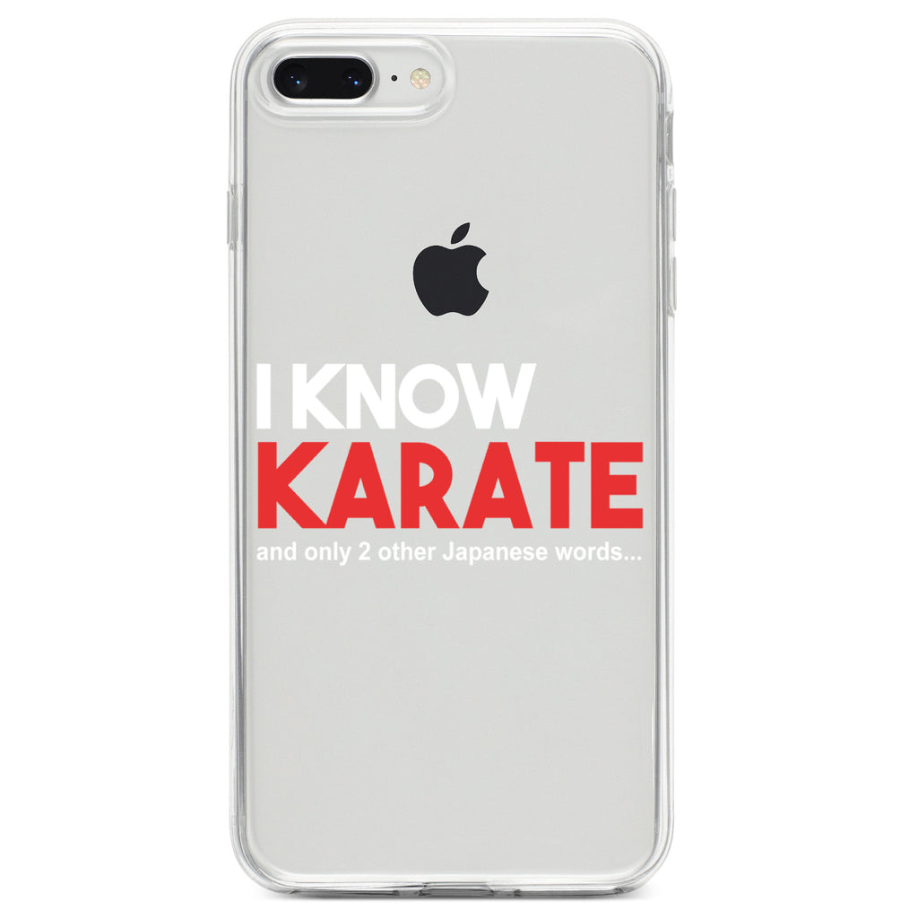I Know Karate and Only 2 Other Japanese Words Clear Shockproof iPhone Case, view 6