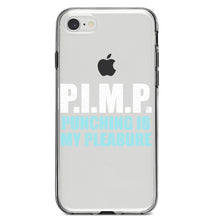 DistinctInk® Clear Shockproof Hybrid Case for Apple iPhone / Samsung Galaxy / Google Pixel - PIMP - Punching Is My Pleasure