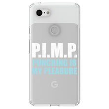 DistinctInk® Clear Shockproof Hybrid Case for Apple iPhone / Samsung Galaxy / Google Pixel - PIMP - Punching Is My Pleasure