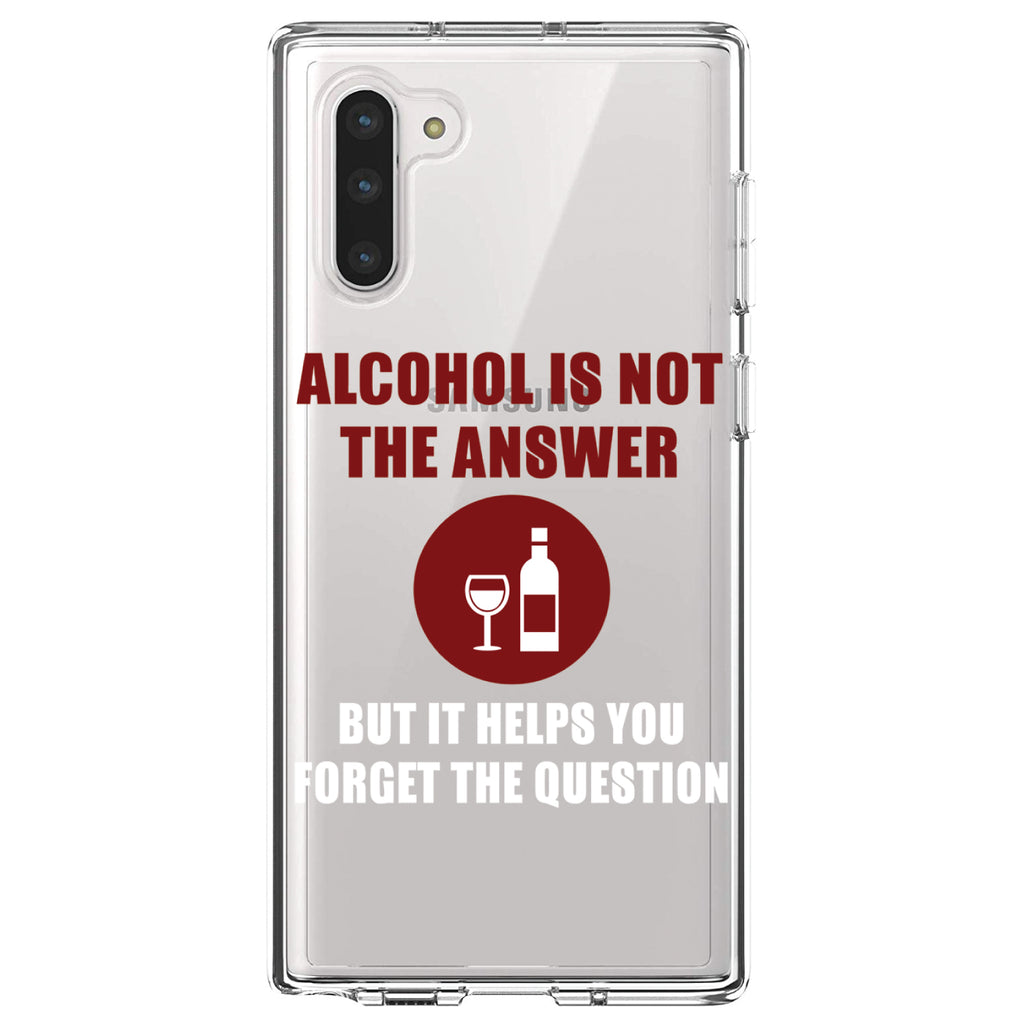 Alcohol Not the Answer Forget the Question Clear Shockproof iPhone Case, view 9