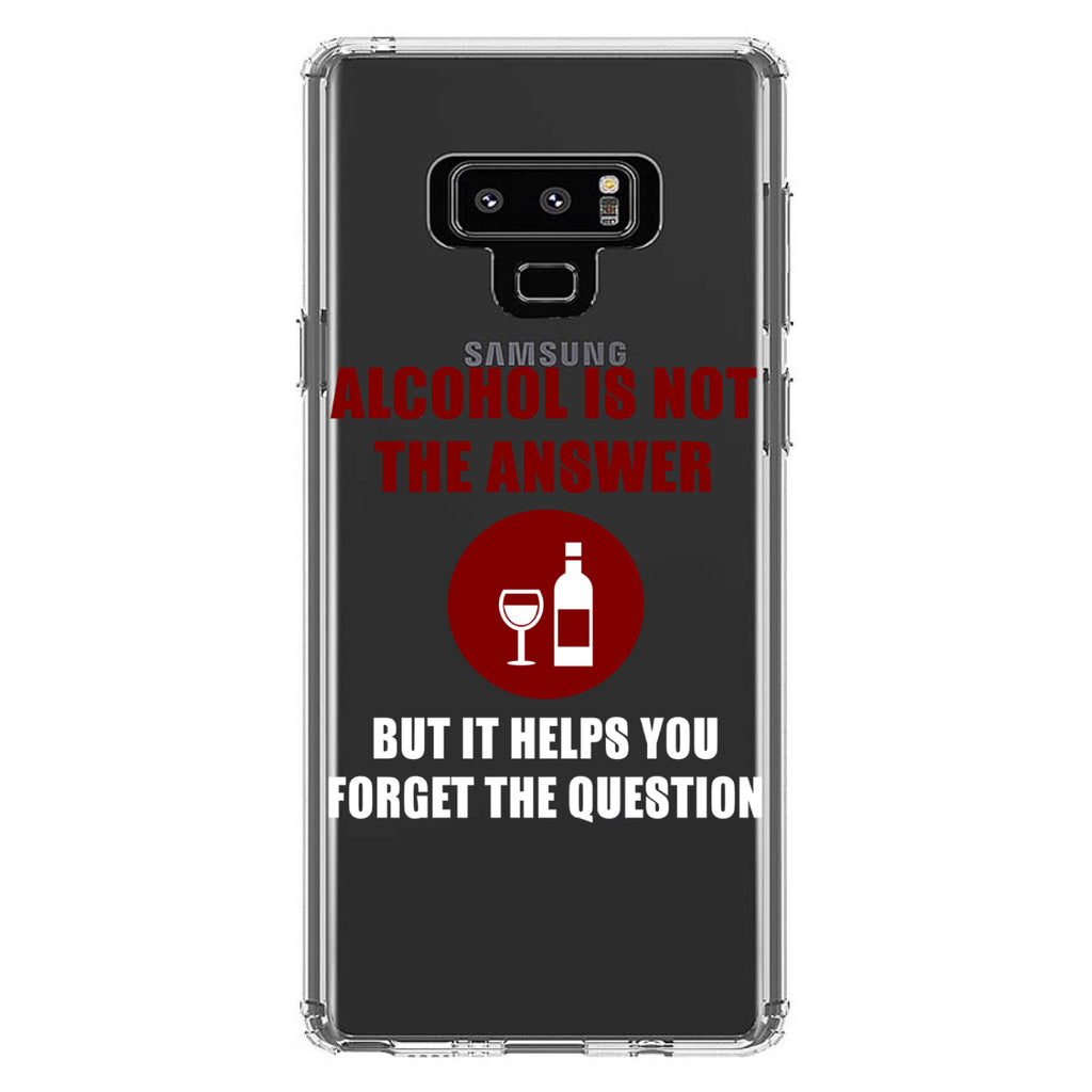 Alcohol Not the Answer Forget the Question Clear Shockproof iPhone Case, view 11