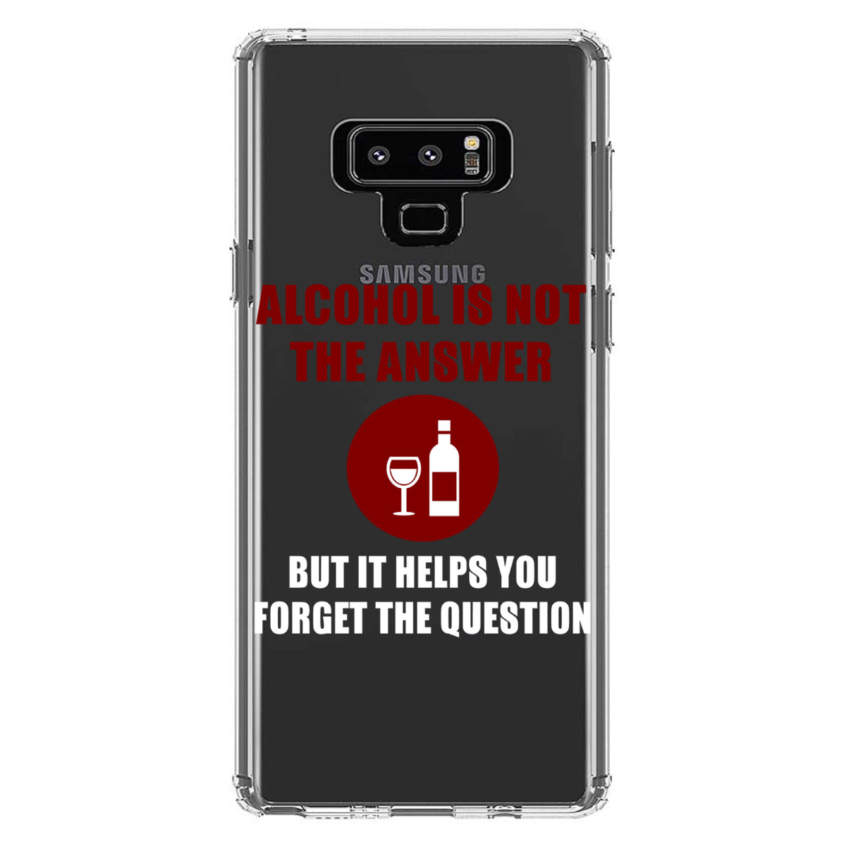 Alcohol Not the Answer Forget the Question Clear Shockproof iPhone Case, view 11